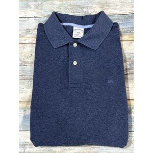 Men's Brooks Brothers Blue Polo Shirt Large‎ H4